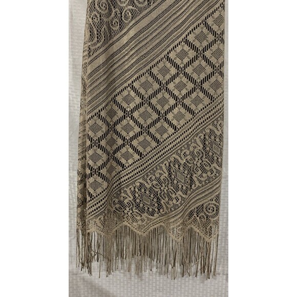 Harlow Crocheted Tank Dress Fringed Hem Womens 6 Boho Vintage - Picture 3 of 8